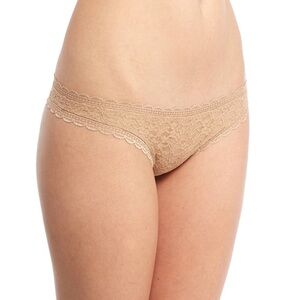 FREE PEOPLE Nude Lace Tanga Thong Panty
